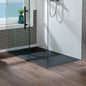 WOODBRIDGE 47.5 in L x 31.5 in W Zero Threshold End Drain Shower Base with Reversible Drain Placement, Matching Decorative Drain Plate and Tile Flange, Wheel Chair Access, Low Profile