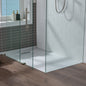 WOODBRIDGE 47.5 in L x 31.5 in W Zero Threshold End Drain Shower Base with Reversible Drain Placement, Matching Decorative Drain Plate and Tile Flange, Wheel Chair Access, Low Profile