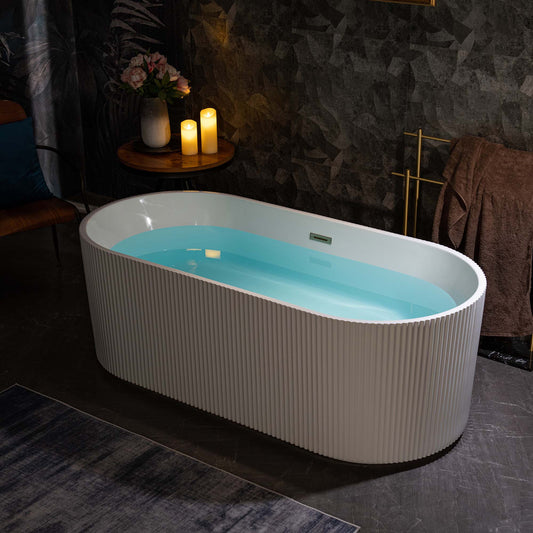 WOODBRIDGE 67" L x 31-1/2" W Freestanding Contemporary Soaking Bathtub