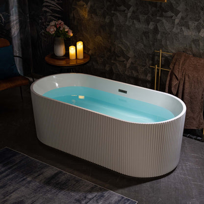 WOODBRIDGE 67" L x 31-1/2" W Freestanding Contemporary Soaking Bathtub