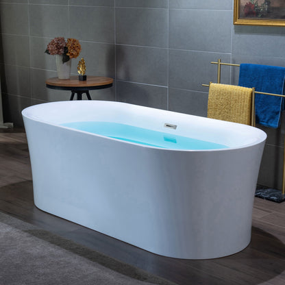 WOODBRIDGE 67" Acrylic Freestanding Bathtub Contemporary Soaking Tub