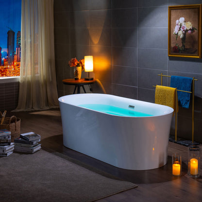 WOODBRIDGE 67" Acrylic Freestanding Bathtub Contemporary Soaking Tub