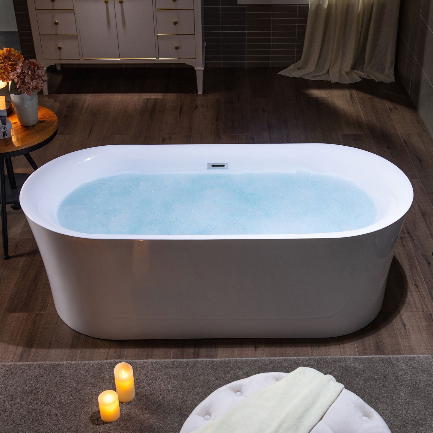 WOODBRIDGE 67" Acrylic Freestanding Bathtub Contemporary Soaking Tub