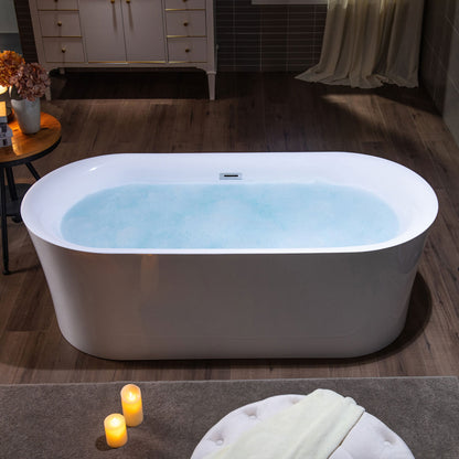 WOODBRIDGE 67" Acrylic Freestanding Bathtub Contemporary Soaking Tub