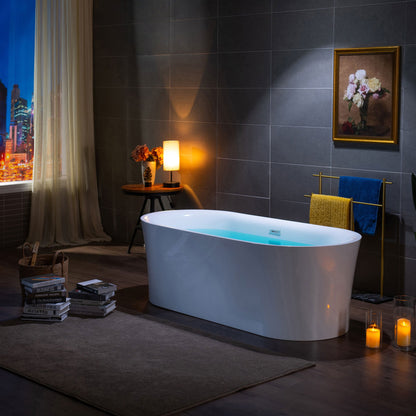 WOODBRIDGE 67" Acrylic Freestanding Bathtub Contemporary Soaking Tub
