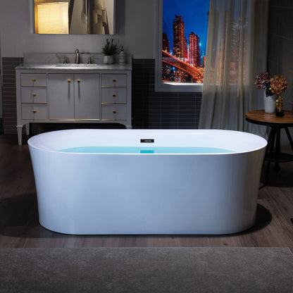 WOODBRIDGE 67" Acrylic Freestanding Bathtub Contemporary Soaking Tub