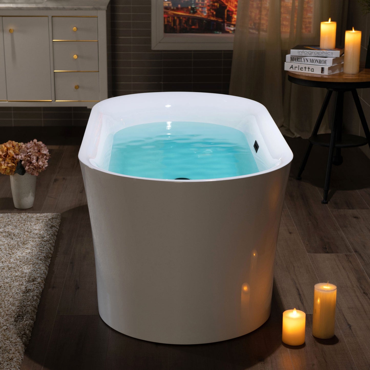 WOODBRIDGE 67" Acrylic Freestanding Bathtub Contemporary Soaking Tub
