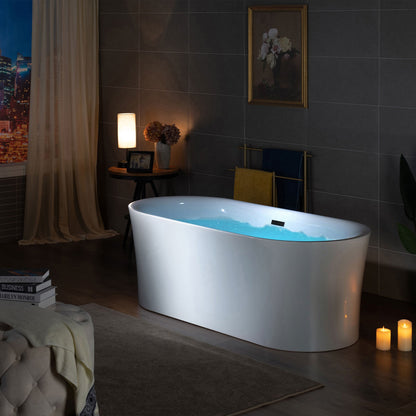 WOODBRIDGE 67" Acrylic Freestanding Bathtub Contemporary Soaking Tub