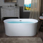 WOODBRIDGE 59" Acrylic Freestanding Bathtub Contemporary Soaking Tub
