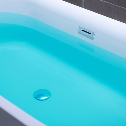WOODBRIDGE 59" Acrylic Freestanding Bathtub Contemporary Soaking Tub