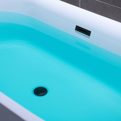 WOODBRIDGE 59" Acrylic Freestanding Bathtub Contemporary Soaking Tub