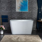 WOODBRIDGE 48" Acrylic Freestanding Rectangular Air Bath Bathtub with Pre-molded Seat