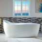 WOODBRIDGE 71" x 31-1/2" Whirlpool and Air Bath Heated Soaking Combination Tub with Adjustable Speed Air Blower and Display Control Panel