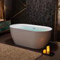 WOODBRIDGE 59" Acrylic Freestanding Bathtub Contemporary Soaking White Tub