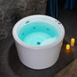 WOODBRIDGE 41" Acrylic Freestanding Round Contemporary Whirlpool Heated Jetted Tub