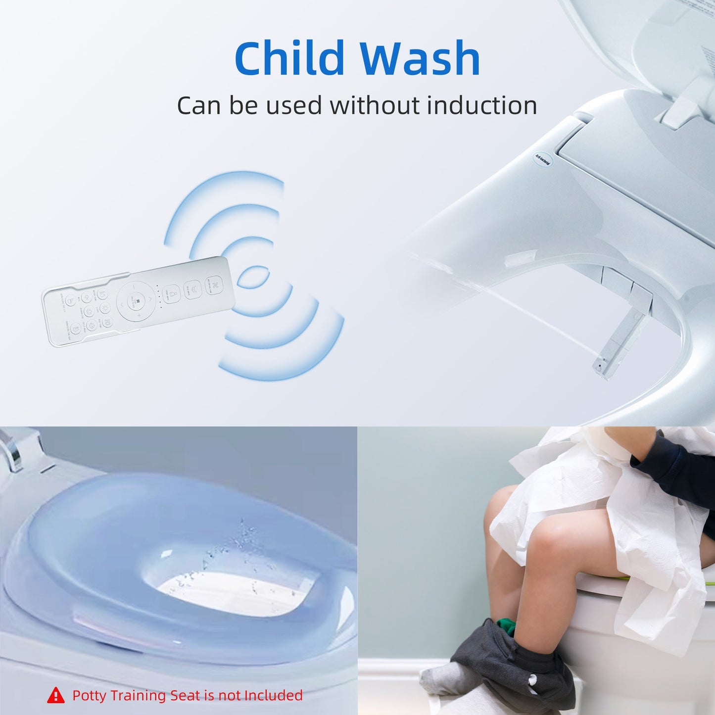WOODBRIDGE Elongated 1-Piece Toilet with Advanced Auto Open & Close Bidet Smart Toilet Seat, Child Wash, 1000 Gram MaP Flushing Score, 1.28 GPF Dual, Water Sensed