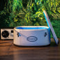 WOODBRIDGE Inflatable Cold Plunge Tub with 1.3 HP High-Performance Cooling and Heating Chiller in White,Filter circulation system,PVC Insulated Lid, Hand Pump and Repair Kit Included, Anti-Slid Bottom