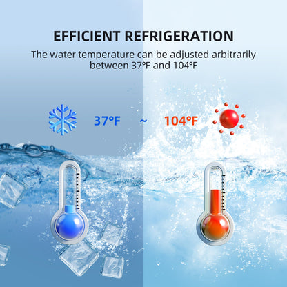 WOODBRIDGE Inflatable Cold Plunge Tub with 1.3 HP High-Performance Cooling and Heating Chiller in Gray,Filter circulation system, PVC Insulated Lid, Hand Pump and Repair Kit Included, Anti-Slid Bottom