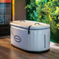 WOODBRIDGE Inflatable Oval Ice Bath Cold Plunge Tub with PVC Insulated Lid, Hand Pump and Repair Kit Included, Anti-Slid Bottom