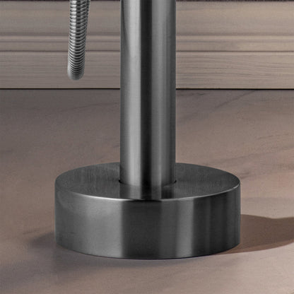 WOODBRIDGE F0023BNDR Contemporary Single Handle Floor Mount Freestanding Tub Filler Faucet with 2 Function Cylinder Style Hand Shower
