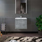 WOODBRIDGE 24 in. W x 19 in. D Bathroom Vanity in Gray with Resin Composite Vanity Top in Glossy White, with Stainless Steel Frame