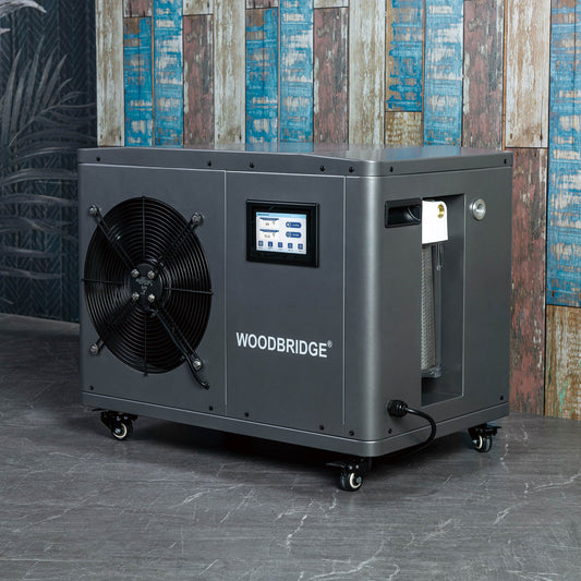WOODBRIDGE 1.3HP Portable Chiller with Touch Screen Control Panel and Reusable Stainless Steel Filter