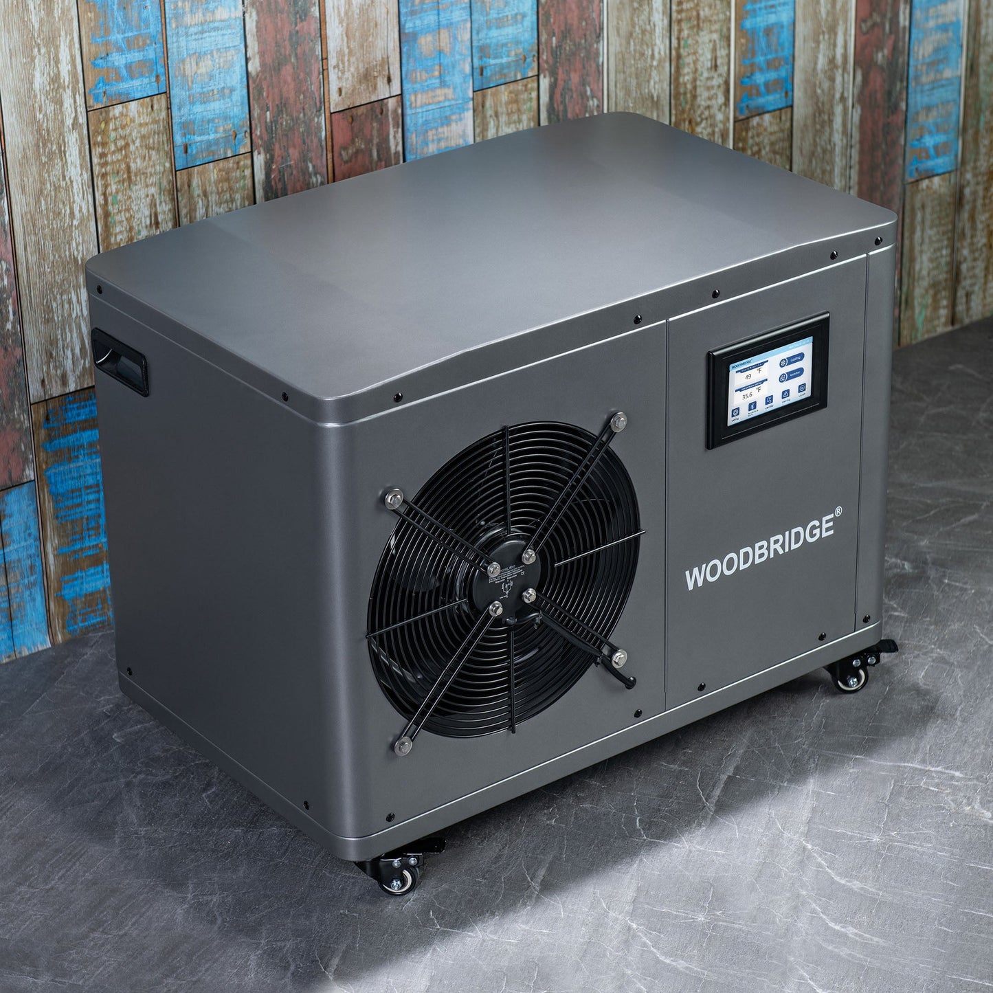 WOODBRIDGE 1.3HP Portable Chiller with Touch Screen Control Panel and Reusable Stainless Steel Filter
