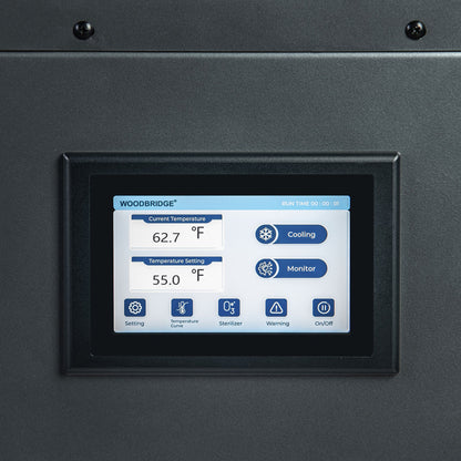 WOODBRIDGE 1.3HP Portable Chiller with Touch Screen Control Panel and Reusable Stainless Steel Filter