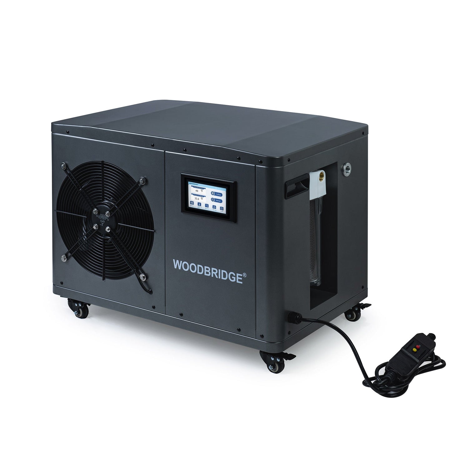 WOODBRIDGE 1.3HP Portable Chiller with Touch Screen Control Panel and Reusable Stainless Steel Filter