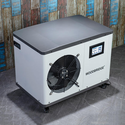WOODBRIDGE 1.3HP Portable Chiller with Touch Screen Control Panel and Reusable Stainless Steel Filter