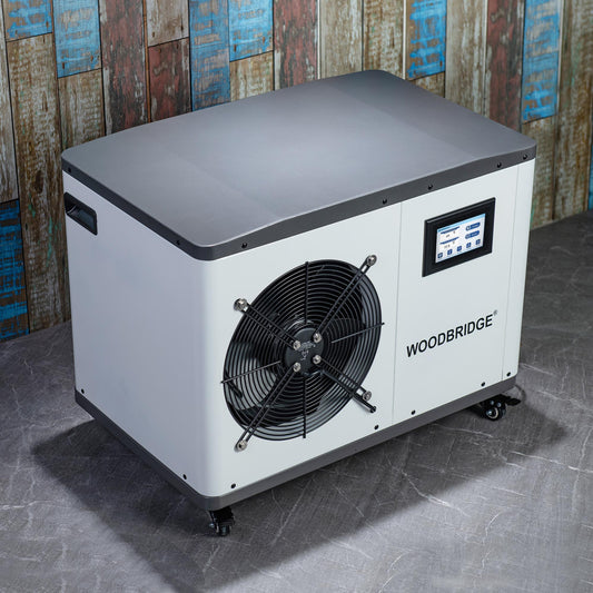 WOODBRIDGE 1.3HP Portable Chiller with Touch Screen Control Panel and Reusable Stainless Steel Filter