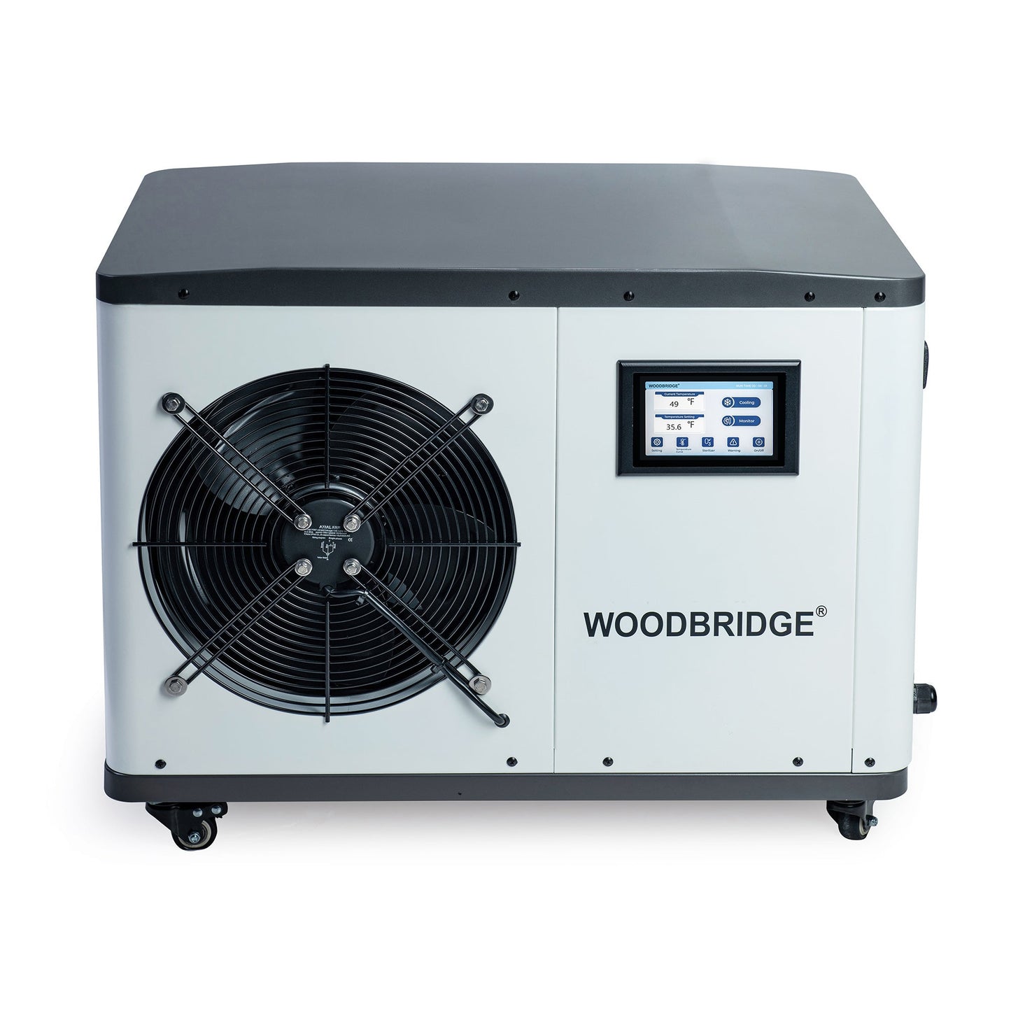 WOODBRIDGE 1.3HP Portable Chiller with Touch Screen Control Panel and Reusable Stainless Steel Filter