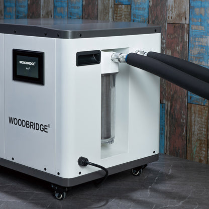 WOODBRIDGE 1.3HP Portable Chiller with Touch Screen Control Panel and Reusable Stainless Steel Filter