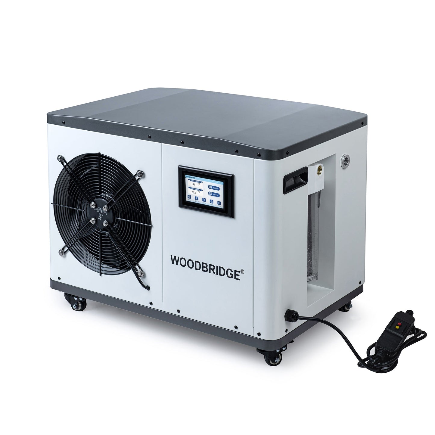 WOODBRIDGE 1.3HP Portable Chiller with Touch Screen Control Panel and Reusable Stainless Steel Filter