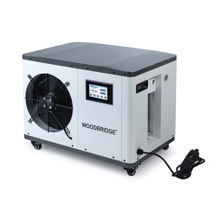 WOODBRIDGE 1.3HP Portable Chiller with Touch Screen Control Panel and Reusable Stainless Steel Filter