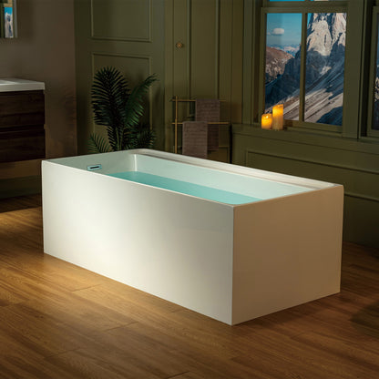 WOODBRIDGE 66-7/8" L x 31-1/2" W Freestanding Contemporary Soaking Bathtub