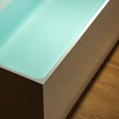 WOODBRIDGE 66-7/8" L x 31-1/2" W Freestanding Contemporary Soaking Bathtub