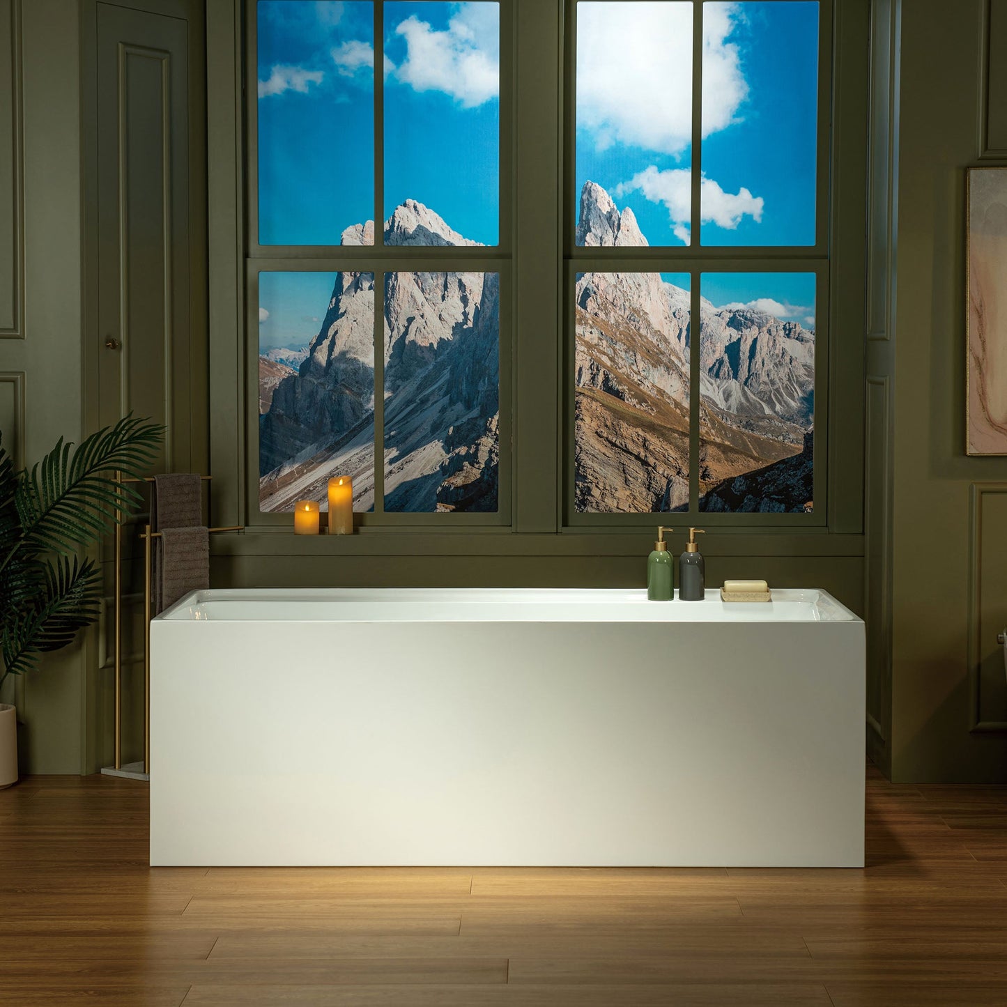 WOODBRIDGE 66-7/8" L x 31-1/2" W Freestanding Contemporary Soaking Bathtub