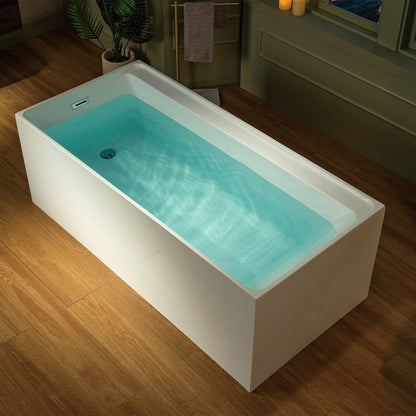 WOODBRIDGE 66-7/8" L x 31-1/2" W Freestanding Contemporary Soaking Bathtub