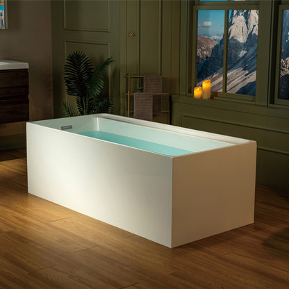 WOODBRIDGE 66-7/8" L x 31-1/2" W Freestanding Contemporary Soaking Bathtub