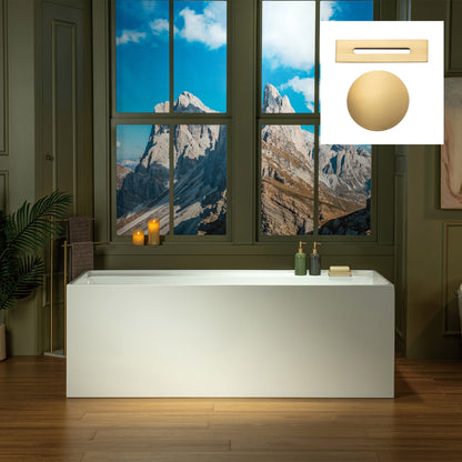 WOODBRIDGE 66-7/8" L x 31-1/2" W Freestanding Contemporary Soaking Bathtub