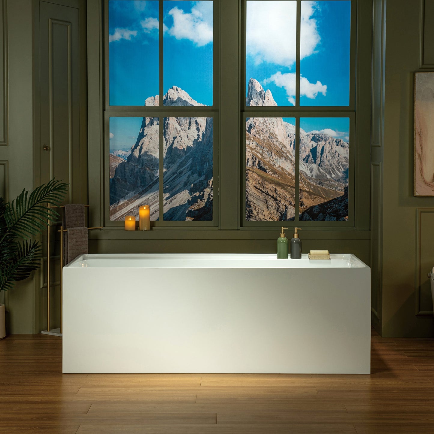 WOODBRIDGE 66-7/8" L x 31-1/2" W Freestanding Contemporary Soaking Bathtub