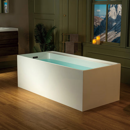 WOODBRIDGE 66-7/8" L x 31-1/2" W Freestanding Contemporary Soaking Bathtub