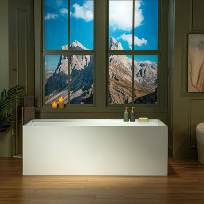 WOODBRIDGE 66-7/8" L x 31-1/2" W Freestanding Contemporary Soaking Bathtub