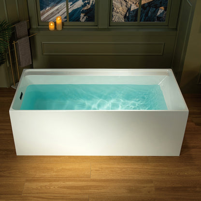 WOODBRIDGE 66-7/8" L x 31-1/2" W Freestanding Contemporary Soaking Bathtub