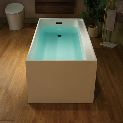 WOODBRIDGE 66-7/8" L x 31-1/2" W Freestanding Contemporary Soaking Bathtub