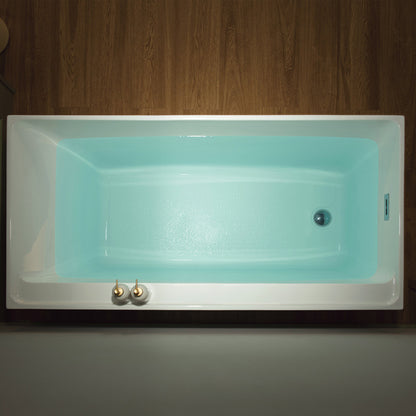 WOODBRIDGE 59" L x 29-1/2" W Freestanding Contemporary Soaking Bathtub
