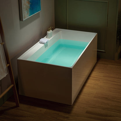 WOODBRIDGE 59" L x 29-1/2" W Freestanding Contemporary Soaking Bathtub
