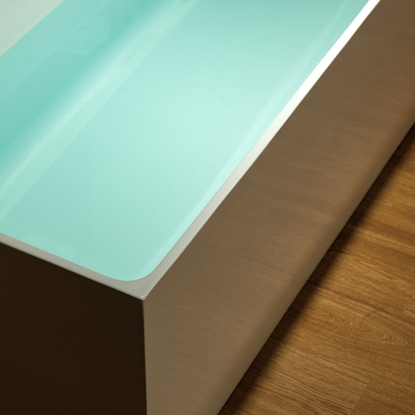 WOODBRIDGE 59" L x 29-1/2" W Freestanding Contemporary Soaking Bathtub