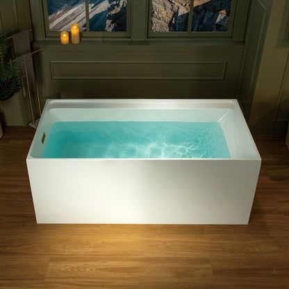 WOODBRIDGE 59" L x 29-1/2" W Freestanding Contemporary Soaking Bathtub
